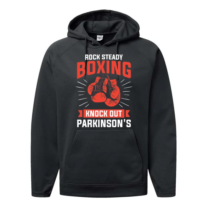 Rock Steady Boxing Knock Out Parkinson's Boxer Performance Fleece Hoodie