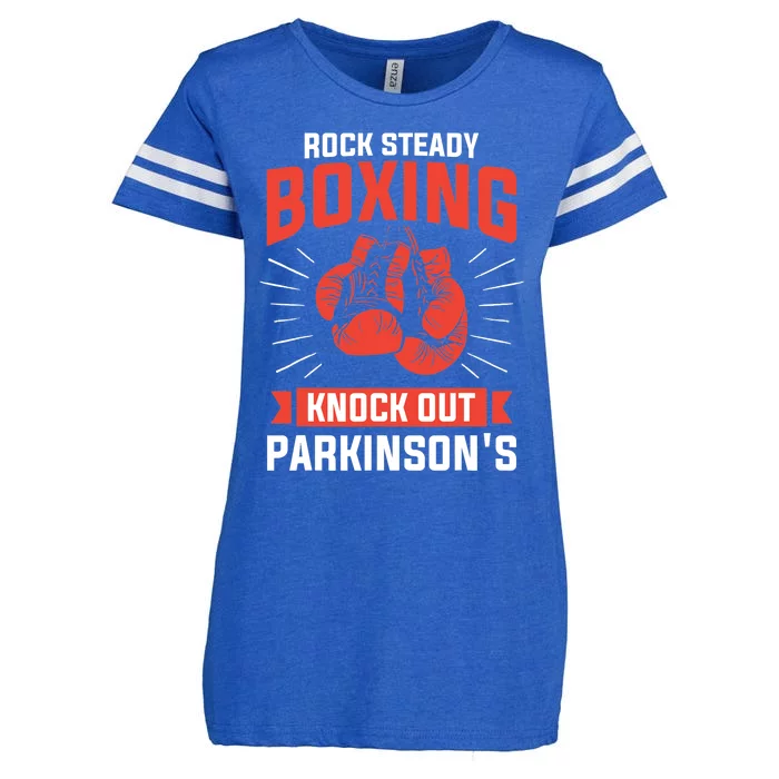 Rock Steady Boxing Knock Out Parkinson's Boxer Enza Ladies Jersey Football T-Shirt