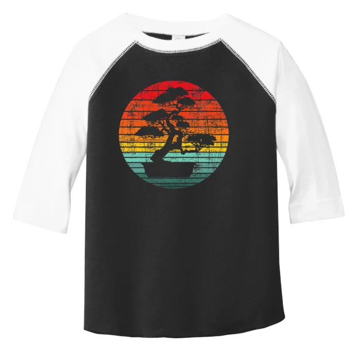 Retro Sunset Bonsai Tree Gardener Japan Japanese Culture Toddler Fine Jersey T-Shirt