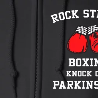 Rock Steady Boxing Knock Out Parkinsons Full Zip Hoodie