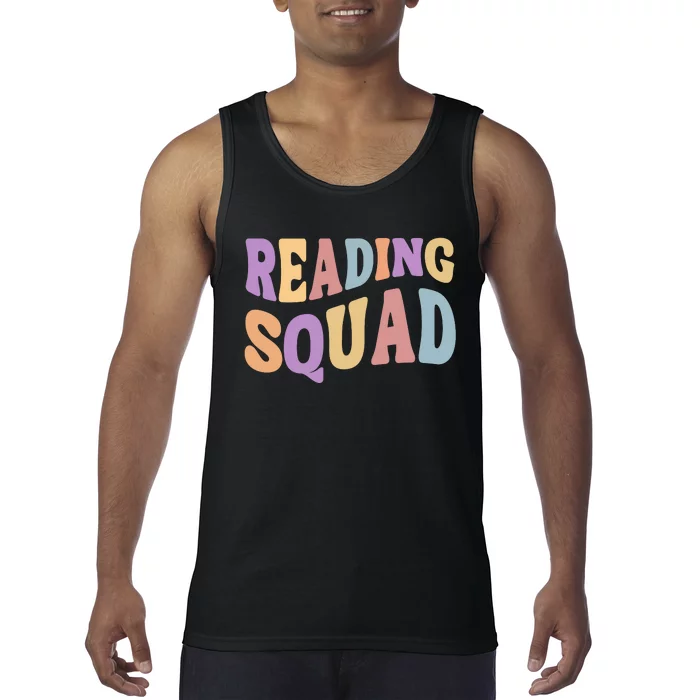 Reading Squad Book Lover Bookworm Tank Top