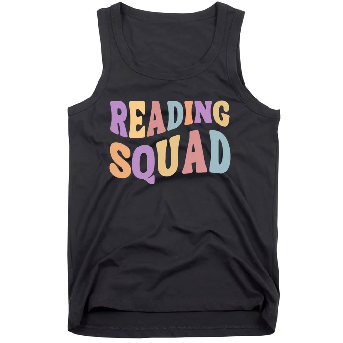 Reading Squad Book Lover Bookworm Tank Top