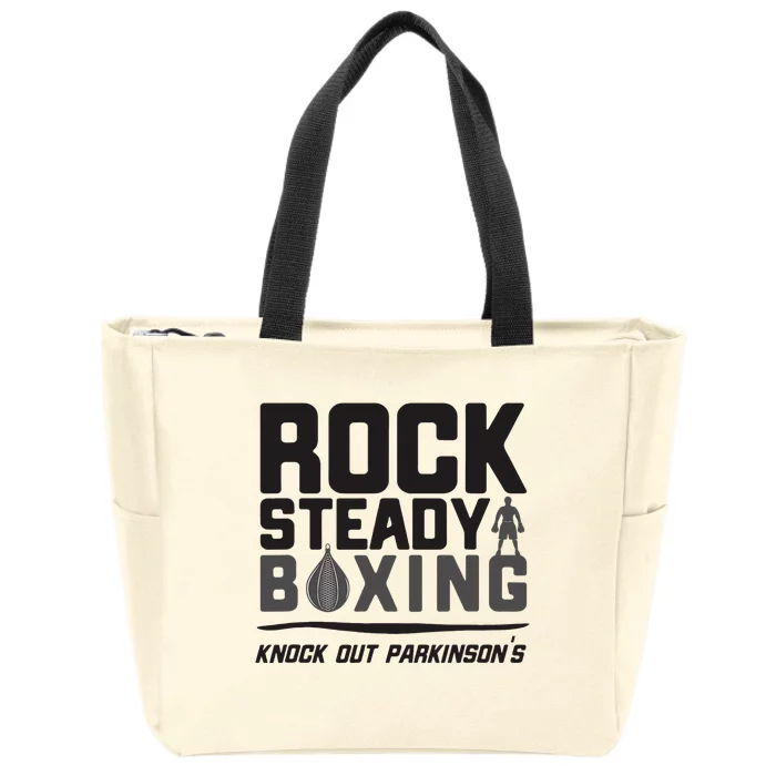 Rock Steady Boxing Knock Out Parkinsons Zip Tote Bag