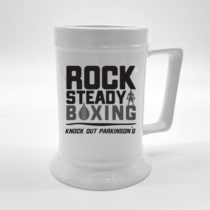 Rock Steady Boxing Knock Out Parkinsons Front & Back Beer Stein