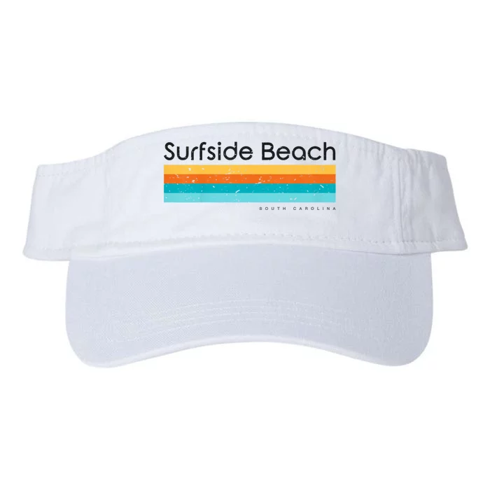 Retro Surfside Beach South Carolina Vintage Valucap Bio-Washed Visor