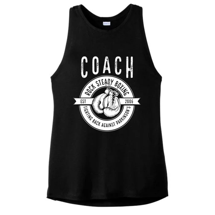 Rock Steady Boxing Coach Fight ParkinsonS Great Gift Ladies Tri-Blend Wicking Tank