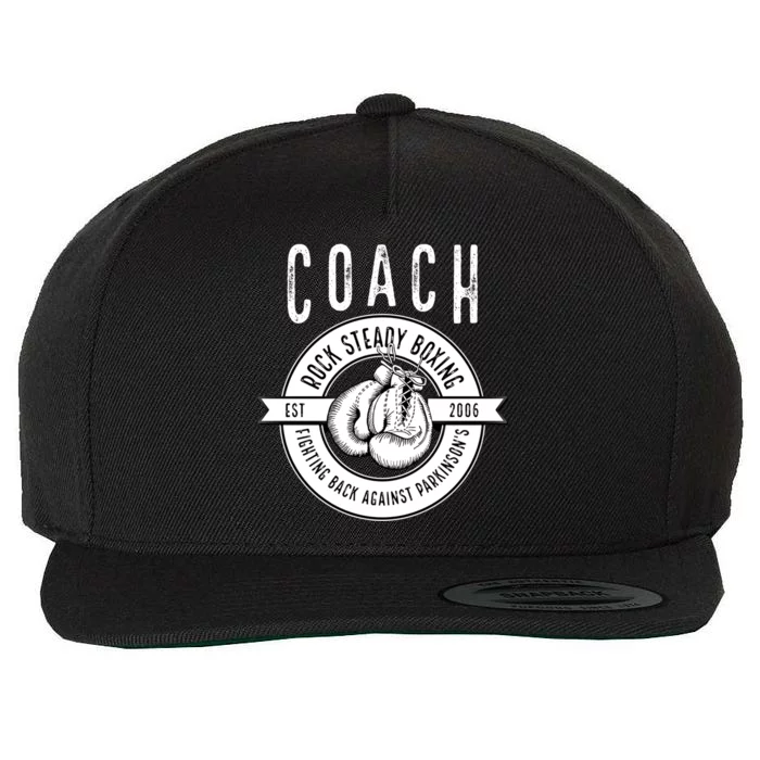 Rock Steady Boxing Coach Fight ParkinsonS Great Gift Wool Snapback Cap