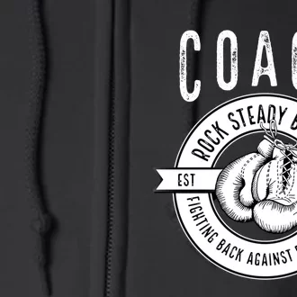 Rock Steady Boxing Coach Fight ParkinsonS Great Gift Full Zip Hoodie