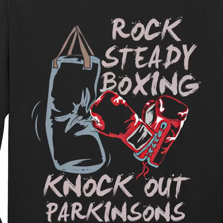 Rock Steady Boxing Knock Out Parkinsons Gift Long Sleeve Shirt