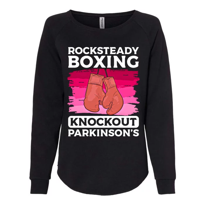 Rock Steady Boxing Knock Out ParkinsonS Awareness Meaningful Gift Womens California Wash Sweatshirt