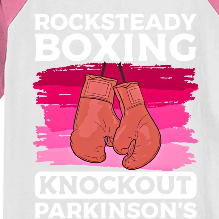 Rock Steady Boxing Knock Out ParkinsonS Awareness Meaningful Gift Kids Colorblock Raglan Jersey