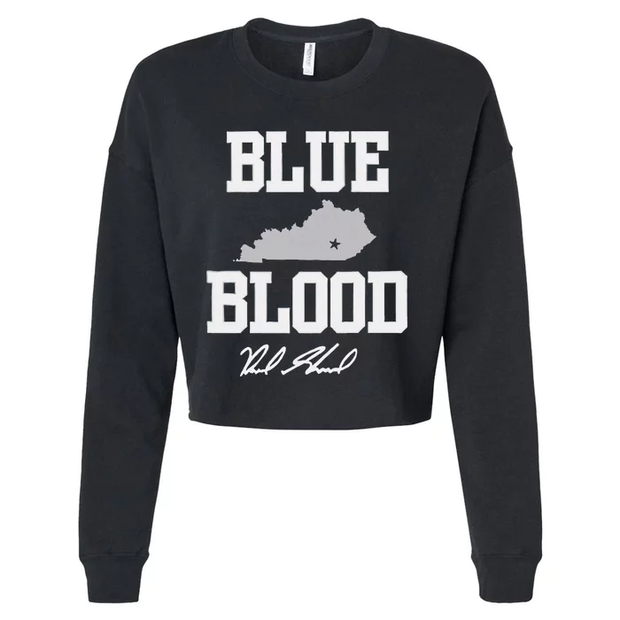 Reed Sheppard Blue Blood Cropped Pullover Crew