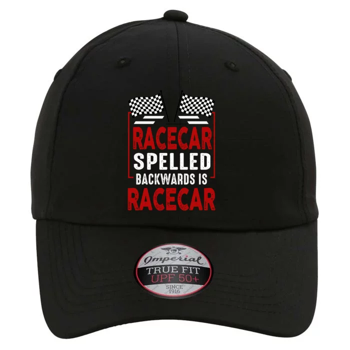 Racecar Spelled Backwards Funny Car Mechanic Race Car The Original Performance Cap