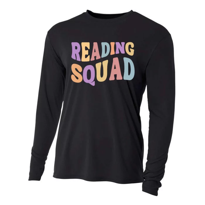 Reading Squad Book Lover Bookworm Cooling Performance Long Sleeve Crew