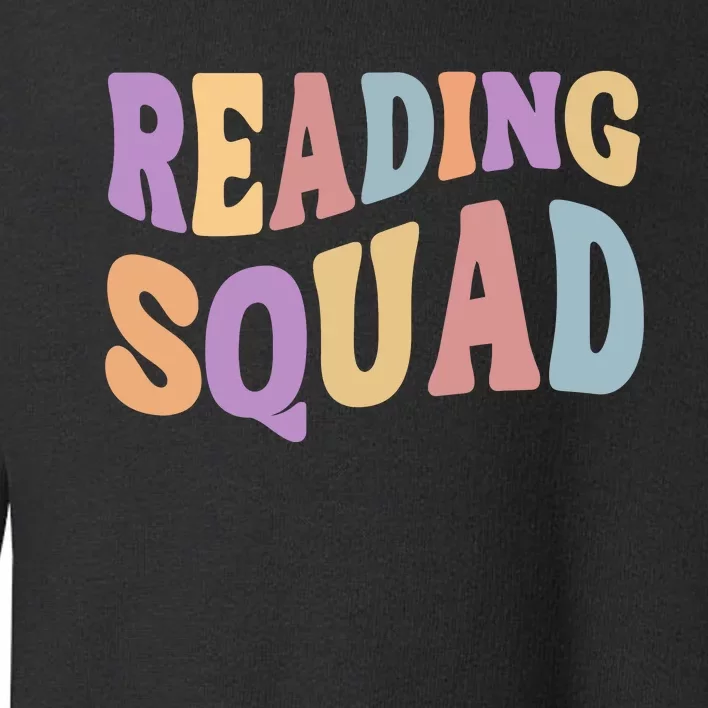 Reading Squad Book Lover Bookworm Toddler Sweatshirt