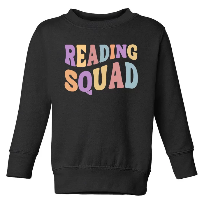 Reading Squad Book Lover Bookworm Toddler Sweatshirt