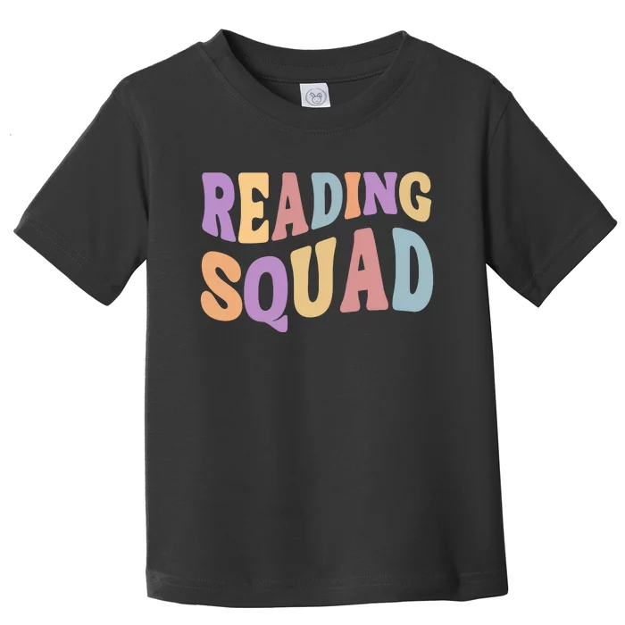 Reading Squad Book Lover Bookworm Toddler T-Shirt