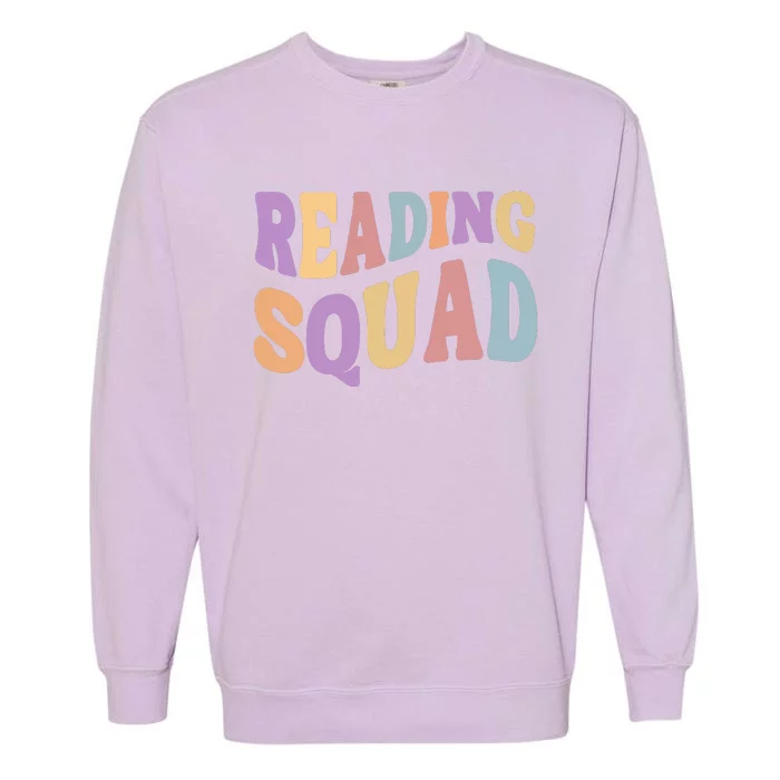 Reading Squad Book Lover Bookworm Garment-Dyed Sweatshirt