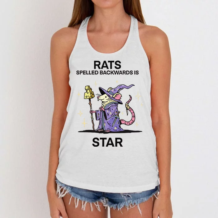 Rats Spelled Backwards Is Star Women's Knotted Racerback Tank