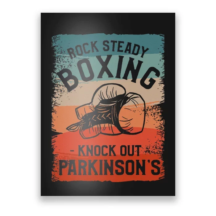 Rock Steady Boxing Knock Out Parkinsons Awareness Poster