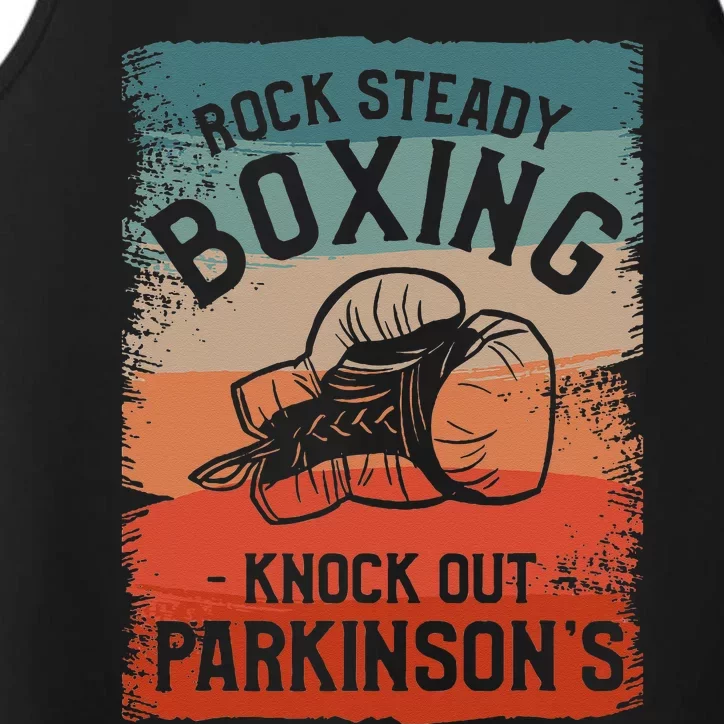 Rock Steady Boxing Knock Out Parkinsons Awareness Performance Tank