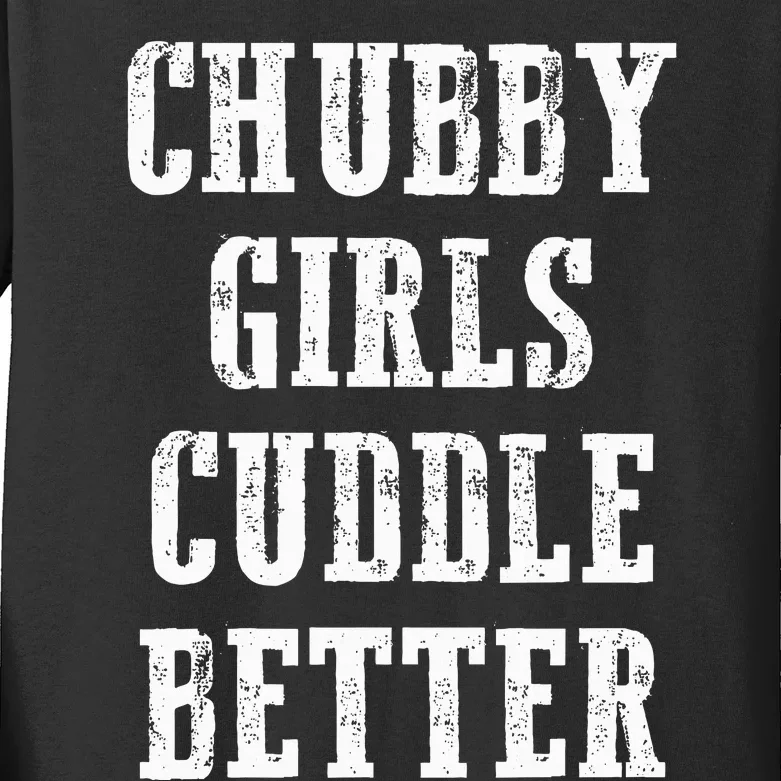 retro SSBBW BBW Lover Chubby Cuddle Better Kids Long Sleeve Shirt