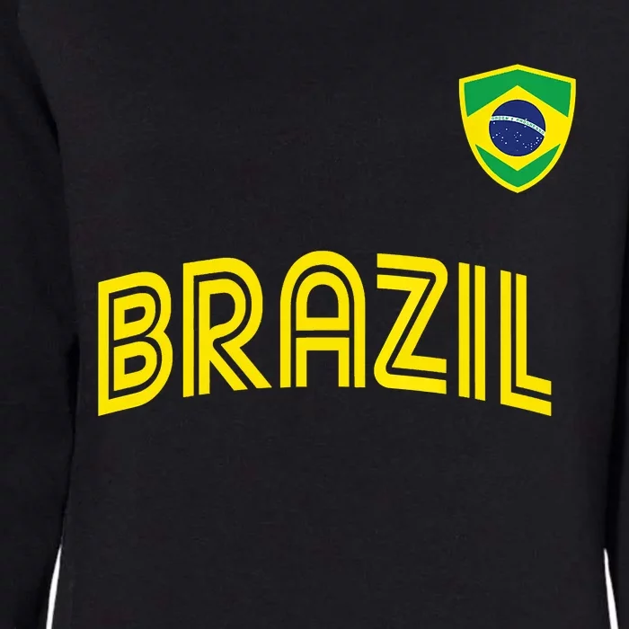 Retro Style Brazil Soccer Team Brasil Football Fans Brazil World Cup 2022 Womens California Wash Sweatshirt