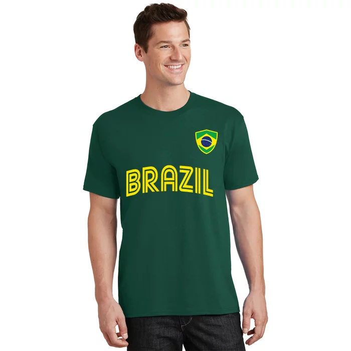 Retro Style Brazil Soccer Team Brasil Football Fans Brazil World Cup 2022 T-Shirt