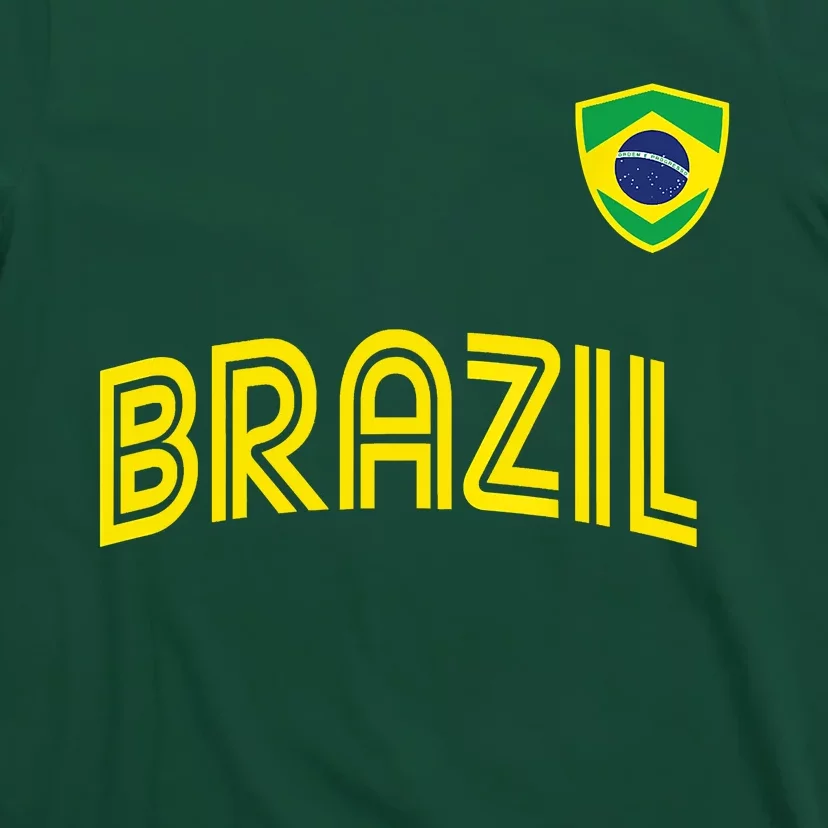 Retro Style Brazil Soccer Team Brasil Football Fans Brazil World Cup 2022 T-Shirt