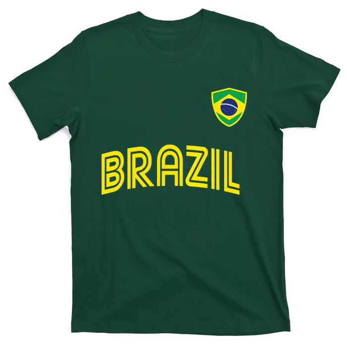 Retro Style Brazil Soccer Team Brasil Football Fans Brazil World Cup 2022 T-Shirt