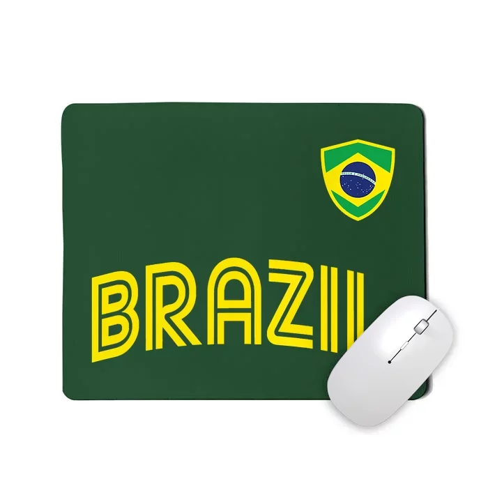 Retro Style Brazil Soccer Team Brasil Football Fans Brazil World Cup 2022 Mousepad