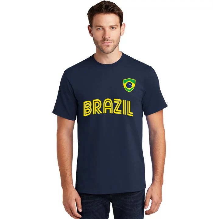 Retro Style Brazil Soccer Team Brasil Football Fans Brazil World Cup 2022 Tall T-Shirt