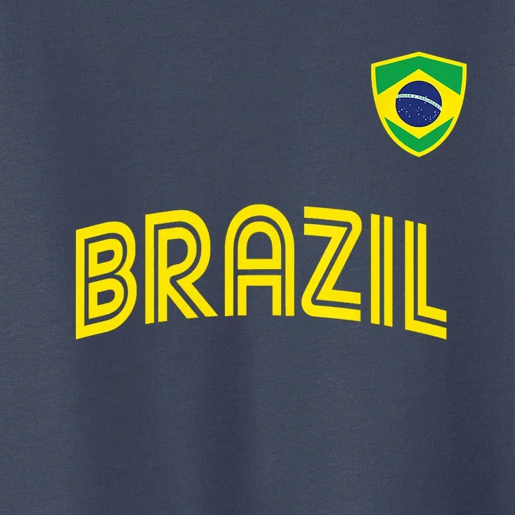 Retro Style Brazil Soccer Team Brasil Football Fans Brazil World Cup 2022 Toddler T-Shirt