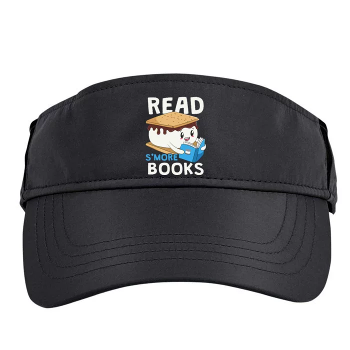 Read Smore Books Camping Bookworm Boy Cute Librarian Smores Adult Drive Performance Visor