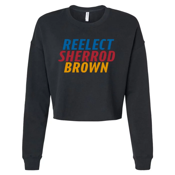 Reelect Sherrod Brown Cropped Pullover Crew