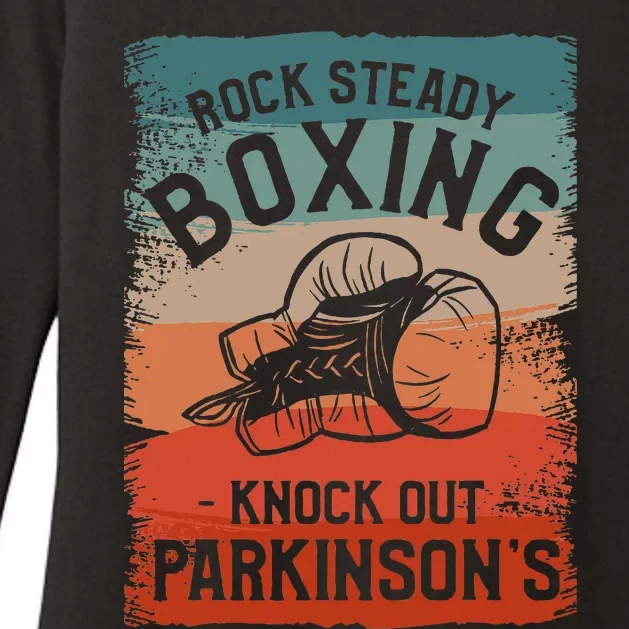 Rock Steady Boxing Knock Out ParkinsonS Awareness Womens CVC Long Sleeve Shirt