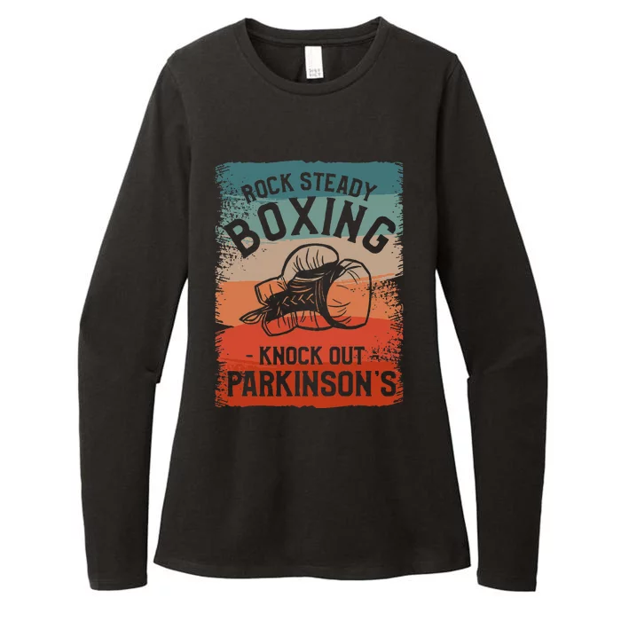 Rock Steady Boxing Knock Out ParkinsonS Awareness Womens CVC Long Sleeve Shirt