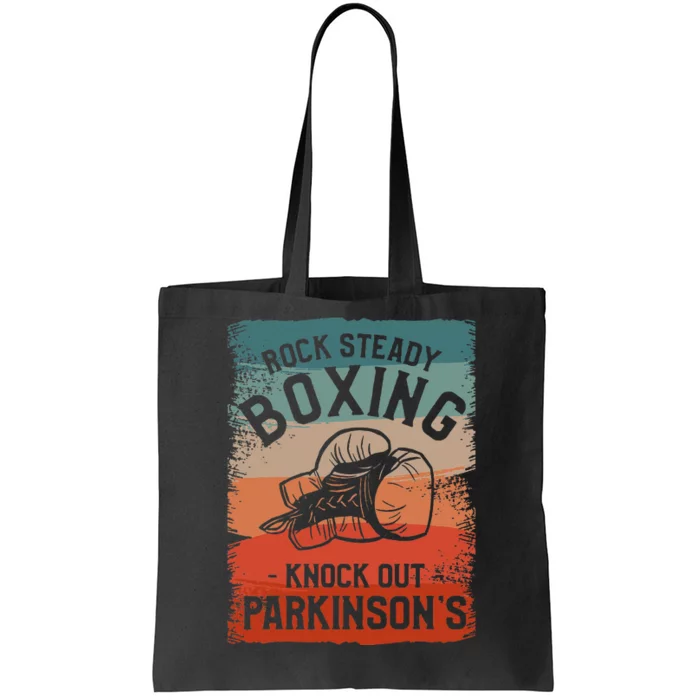 Rock Steady Boxing Knock Out ParkinsonS Awareness Tote Bag