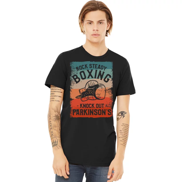 Rock Steady Boxing Knock Out ParkinsonS Awareness Premium T-Shirt