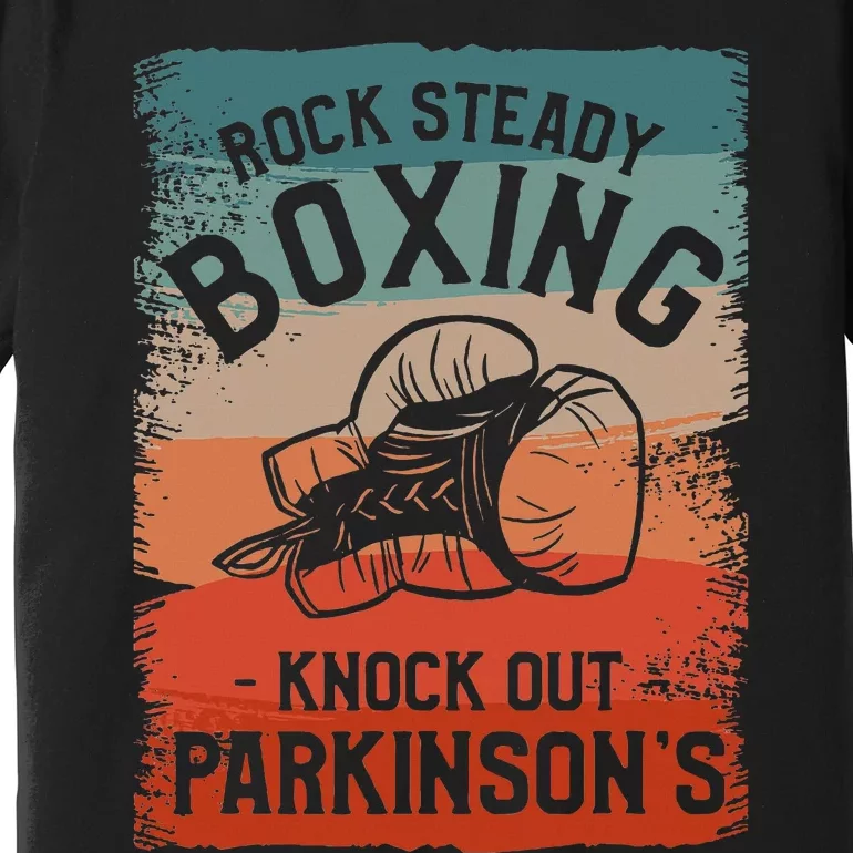 Rock Steady Boxing Knock Out ParkinsonS Awareness Premium T-Shirt