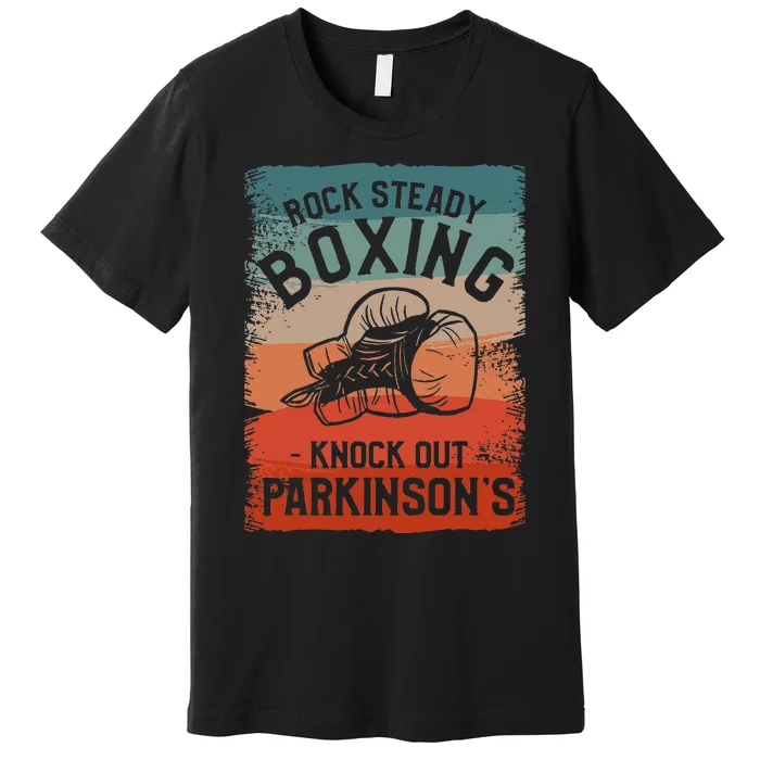 Rock Steady Boxing Knock Out ParkinsonS Awareness Premium T-Shirt