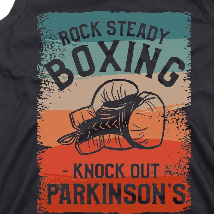 Rock Steady Boxing Knock Out ParkinsonS Awareness Tank Top