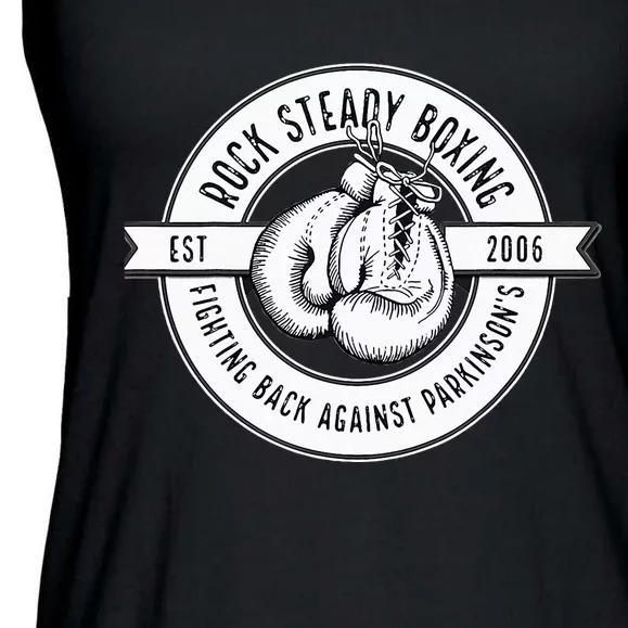 Rock Steady Boxing Fighting Back Against Parkinson Est 2006 Ladies Essential Flowy Tank