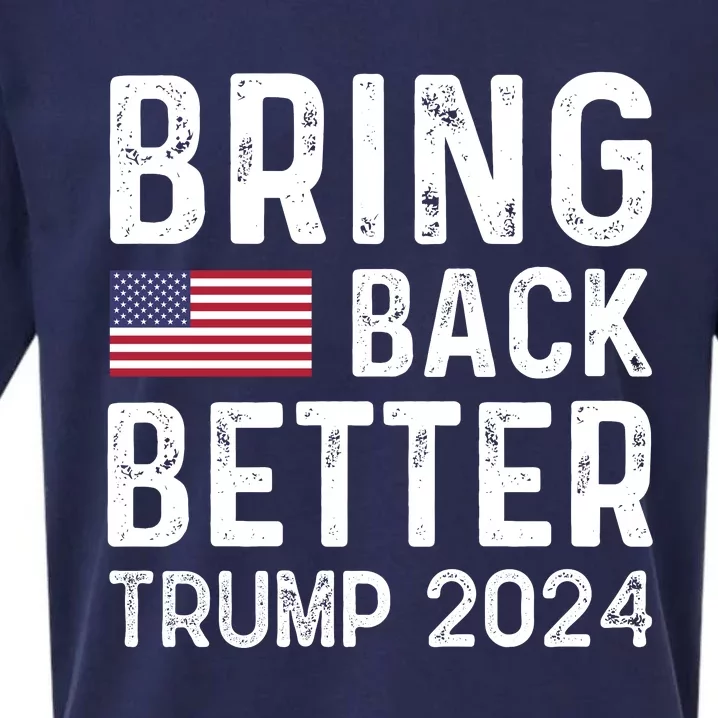 Retro Style Bring Back Better Trump 2024 Sueded Cloud Jersey T-Shirt