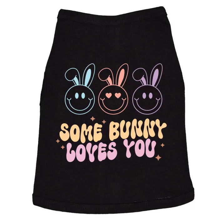 Retro Some Bunny Loves You Easter Day Doggie Tank