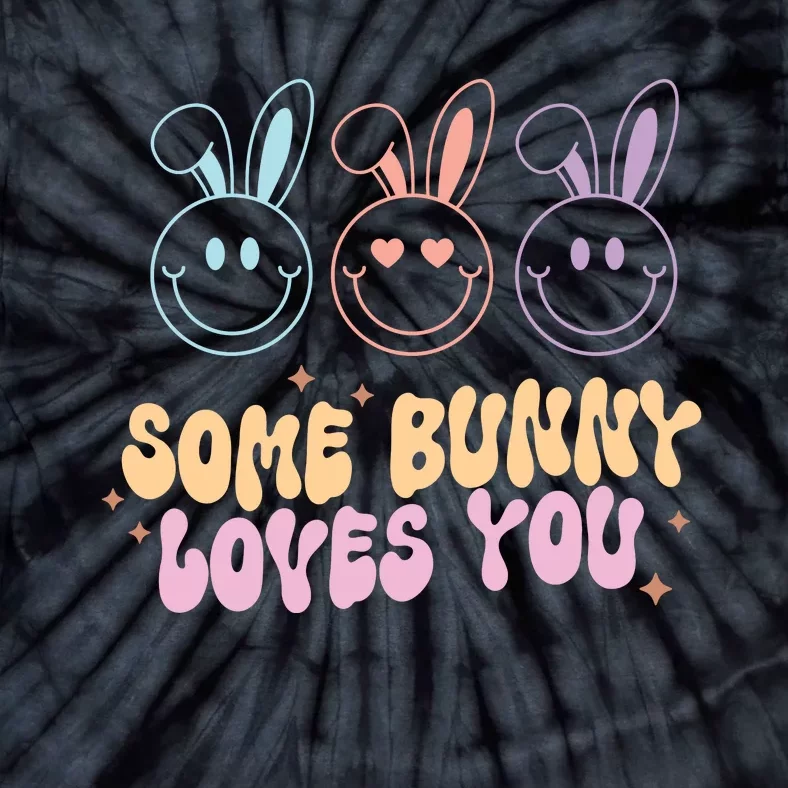 Retro Some Bunny Loves You Easter Day Tie-Dye T-Shirt