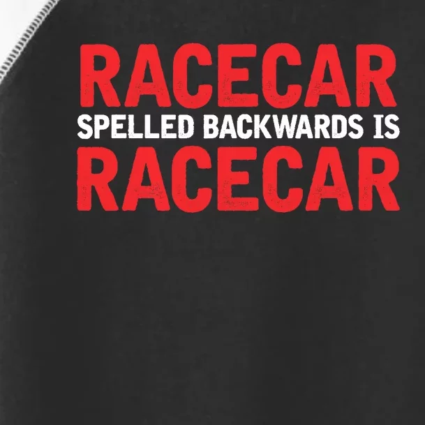 Racecar Spelled Backwards Car Drag Racing Lover Design Toddler Fine Jersey T-Shirt