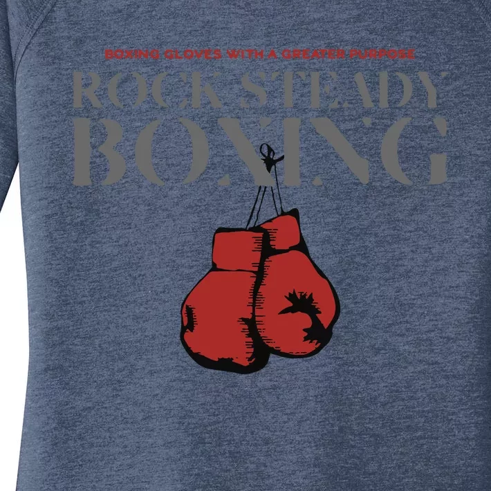 Rock Steady Boxing Gloves With A Greater Purpose Parkinsons Women's Perfect Tri Tunic Long Sleeve Shirt