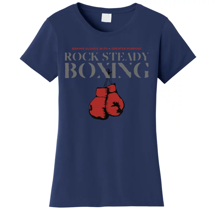 Rock Steady Boxing Gloves With A Greater Purpose Parkinsons Women's T-Shirt