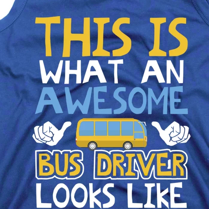 Retro School Bus Driver Graphic Gift School Bus Design Gift Tank Top